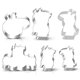 thumbnail image 2 of Stainless Steel Biscuit Mould 6-Piece Cartoon Pig Set Baking Kitchen Tools Cookie Cutters, 2 of 4