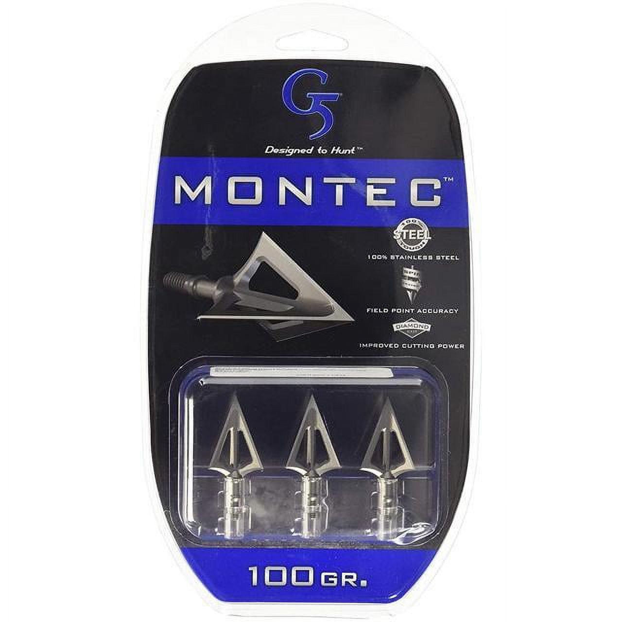 G5 Outdoors Montec 100-Grain 3 Count per Pack Broadhead