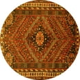 thumbnail image 1 of Ahgly Company Indoor Round Persian Yellow Traditional Area Rugs, 6' Round, 1 of 4