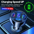 thumbnail image 3 of Youkk Convenient 4-Port Car Charger For Fast And Safe Charging On Go And Comes With LED Lights. white, 3 of 6