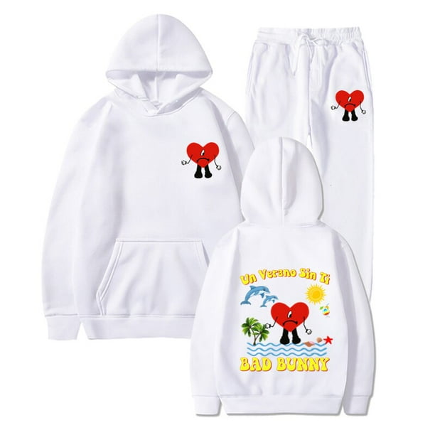 Conjunto de sudadera y pantalones de Bad Bunny para hombre ropa deportiva informal coleccion de otono e invierno 2 piezas novedad de 2022 Bodega Aurrera en linea
