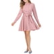 thumbnail image 2 of INSPIRE CHIC Vestido de Camisa de Manga Larga con Botones y Cinturón de Lunares para Mujeres XL Rosa, 2 of 7