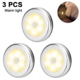 thumbnail image 2 of Paquete de 3 luces nocturnas con sensor de cuerpo redondo - Plateado Blanco cálido Ofspeizc 222189-4, 2 of 8