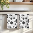 thumbnail image 7 of Grey Black Polka Dots Kitchen Towels Set of 3, Modern Abstract Art Absorbent Dish Towels for Kitchen, Microfiber Hand Towel, Quick Drying Tea Towel for Cleaning Decorative Dishcloths Geometric, 7 of 7