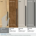 thumbnail image 4 of Amerock Bar Pulls 6-5/16 inch (160mm) Center-to-Center Matte Black Cabinet Pull - 10 Pack, 4 of 8