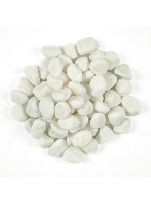 Himalaya White Marble 0.5 cu. ft. per Bag (0.25 in. to 0.75 in.) Natural Bagged Pebbles