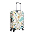 thumbnail image 3 of Disketp Hand Drawn Cars Trucks Buses And Roads Elastic Travel Luggage Cover Travel Suitcase Protective Cover For Trunk Case Apply To 18''-32'' Suitcase Cover (Luggage not included)-Small, 3 of 9