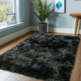 thumbnail image 7 of SARAG 3x5 Fluffy Rug,Soft Furry Bedside Carpet,Suitable for Bedroom Bedside Office Fallout Carpet,Tie-Dye Black and Gray, 7 of 7