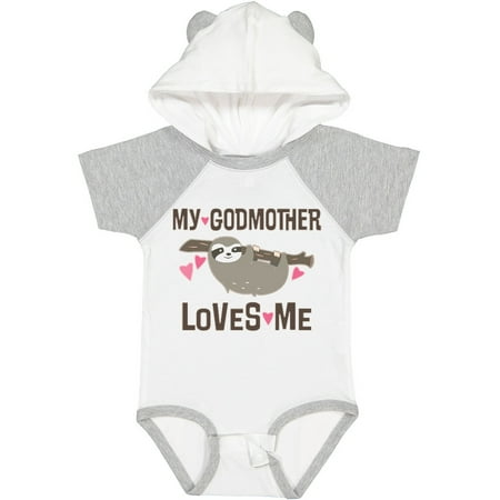 

Inktastic My Godmother Loves Me Girls Sloth Gift Baby Girl Bodysuit