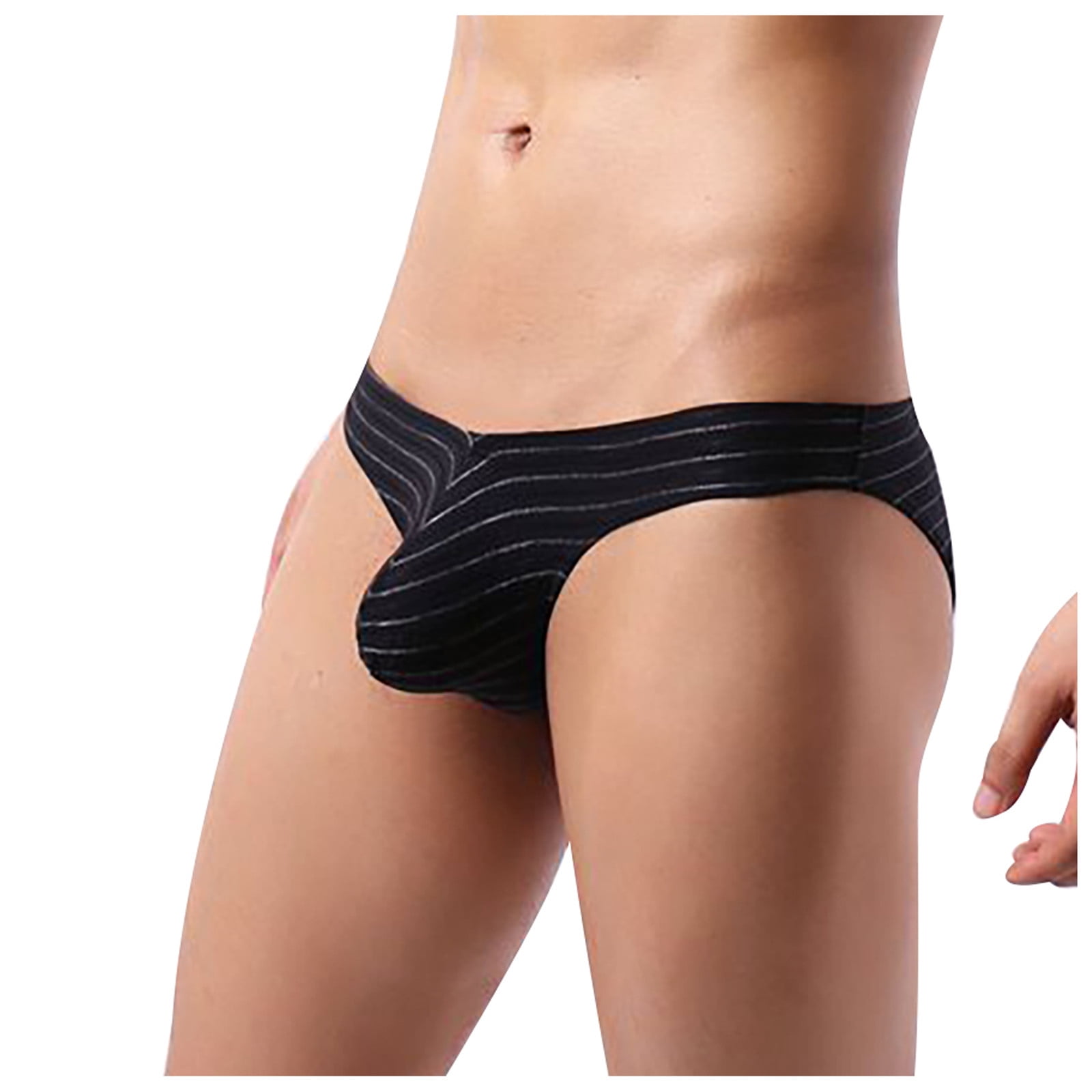 Men's Lingerie Ruched Bikini Brief Underwear Underpants Thongs Bulge Pouch Tanga 