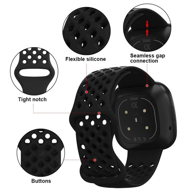 Durable Silicone Sports Smartwatch Band with Sweat Proof Design and Easy Adjustment for Wide Compatibility