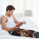 thumbnail image 5 of Fotbe Cat Asleep Among Flowers Pantalones de Pijama para Hombre, Pantalones de Dormir, Pantalones de Casa con Cintura Ajustable y Bolsillos-Medium, 5 of 6