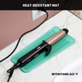 thumbnail image 4 of ZAXOP - Bolsa de 2 tapetes de silicona resistentes al calor para planchas, rizadores, alisadores de pelo, rizadores y herramientas de calor (verde menta), 4 of 5