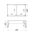 thumbnail image 6 of Rustic Iron And Wood Coffee Table With Sliding Tray, 6 of 6