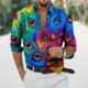 thumbnail image 1 of Camisas con estampado 3D de pavo real estilo callejero camisa de moda de verano para hombres y mujeres blusa de manga larga con diseños geniales camisa coreana para mujeres, 1 of 6