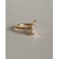 thumbnail image 4 of Jewelerix Pear Cut Moissanite Engagement Ring, Yellow Gold Vermeil Ring, Classic Solitaire Band, Proposal Ring, 4 of 5