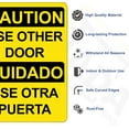 thumbnail image 2 of ADA CENTRAL SIGNS - OSHA Warning Please Use Other Door Sign in English and Spanish Language - ADA Compliant Digitally Printed Text Wall Signs - Safety Signs for Warehouse, Work Site - Plastic 5” x 7”, 2 of 7