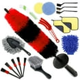 thumbnail image 4 of MesaSe 18Pcs Car Cleaning Brush Deep Clean Rim Detailing Brush with Long Handle Non Scratch Car Duster Gentle Effective Cleaner Brush for Car Interior Exterior Wheel Engine Exhaust Pipe, 4 of 11