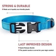 thumbnail image 2 of Reflective Dog Collar with Buckle Adjustable Safety Nylon Collars for Small Medium Large Dogs, Pink S Sky Blue L, 2 of 3