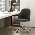 thumbnail image 2 of JOINSUN Armless Office Desk Chair, Height-Adjustable Rolling Swivel Seat for Home, Dark Gray, 2 of 6