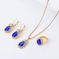 thumbnail image 3 of Xihbxyly Conjunto de Joyas de Gota de Agua, Impresionante Collar con Colgante, Elegantes Pendientes y Pulsera, Perfecto para Fiestas y Aniversarios, Regalo de San Valentín, Accesorio para Mujeres y N, 3 of 7