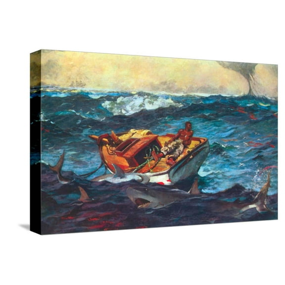 Art.com Storm Stretched Canvas Print Wall Art by Winslow Homer, 18" x 12"