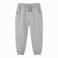 thumbnail image 4 of kpoplk Boys Active Pants Cotton Kids Lightweight Joggers Sweatpants with Pockets(Light Gray,12-18 M), 4 of 4
