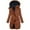 Brown, variant on Women's Long Waterproof Windproof Winter Coat, Hooded Fleece Lined Parka with Thermal Insulation, Plus Size Extended Length Jacket for Women, Stormproof Outerwear for Harsh Weather Conditions Green M