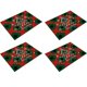 thumbnail image 1 of Juego de 4 manteles individuales de Navidad de arpillera de algodón Reversible para decoración de mesa navideña, 1 of 5