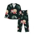 thumbnail image 1 of Balery Baby Sloths Sleeping Conjunto de Pijama con Estampado para Mujer, Conjunto de Dos Piezas con Manga Larga, Ropa de Dormir Suave con Bolsillos, Pijamas Cómodos-Large, 1 of 7