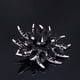 thumbnail image 3 of Hermoso broche de flores de cristal para mujer, ramo de flores Bover Bover Bover en Negro, 3 of 8