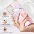 thumbnail image 2 of Allytech Galaxy S22 Ultra Case, Pretty Marble Design Heavy Duty Shockproof Hybrid Hard PC Soft TPU Bumper Three Layer Drop Protection Anti-Fall Cover Case for Samsung Galaxy S22 Ultra - Rosegold, 2 of 5