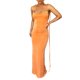 thumbnail image 1 of VISgogo Vestido sin mangas con espalda abierta para mujer, falda larga hasta el suelo con correa de espagueti de color sólido, negro/beige/azul VISgogo  moda, 1 of 5