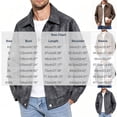 thumbnail image 3 of LYSMORA 2026 Men's Lapel Vintage Washed Faux Leather Bomber Jacket, Snap Button Zip Front Elastic Hem Oversized Loose Fit Windproof Motorcycle Street Casual Outerwear, 3 of 5