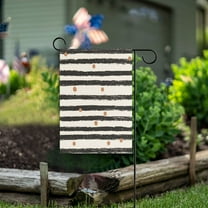 Yayeee Garden Flag 28"x40" Double Sided Outdoor Yard Lawn Holiday Decorations, Black Stripes
