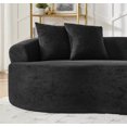 thumbnail image 6 of Youmumeub Deep Seat Cloud Couch, 4-Seater Modular Sectional in Plush Black Chenille, Comfortable Living Room Sofa with Removable Covers, No Assembly Needed, 6 of 11