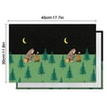 thumbnail image 6 of Green Bigfoot and Campfire Pattern Summer Placemats Table Placemats Set Of 4-Linen Kitchen Washable Placemats Table Mats 11.8"x17.7" Non-Slip Heat Resistant, 6 of 6