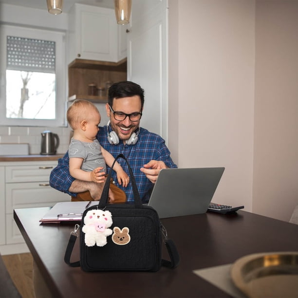Xihbxyly Bolsa de Pañales para Bebé, Elegante Bolso de Mano, Organizador Cruzado Multifuncional, Bolsillos Aislantes para Biberones, Ideal para Viajes, Compras y Uso Doméstico, Esencial para Nuevos P