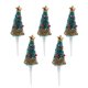 thumbnail image 4 of 5 adornos para tartas de Navidad con forma de árbol de Navidad, para fiestas de cumpleaños (verde con nieve), 4 of 7