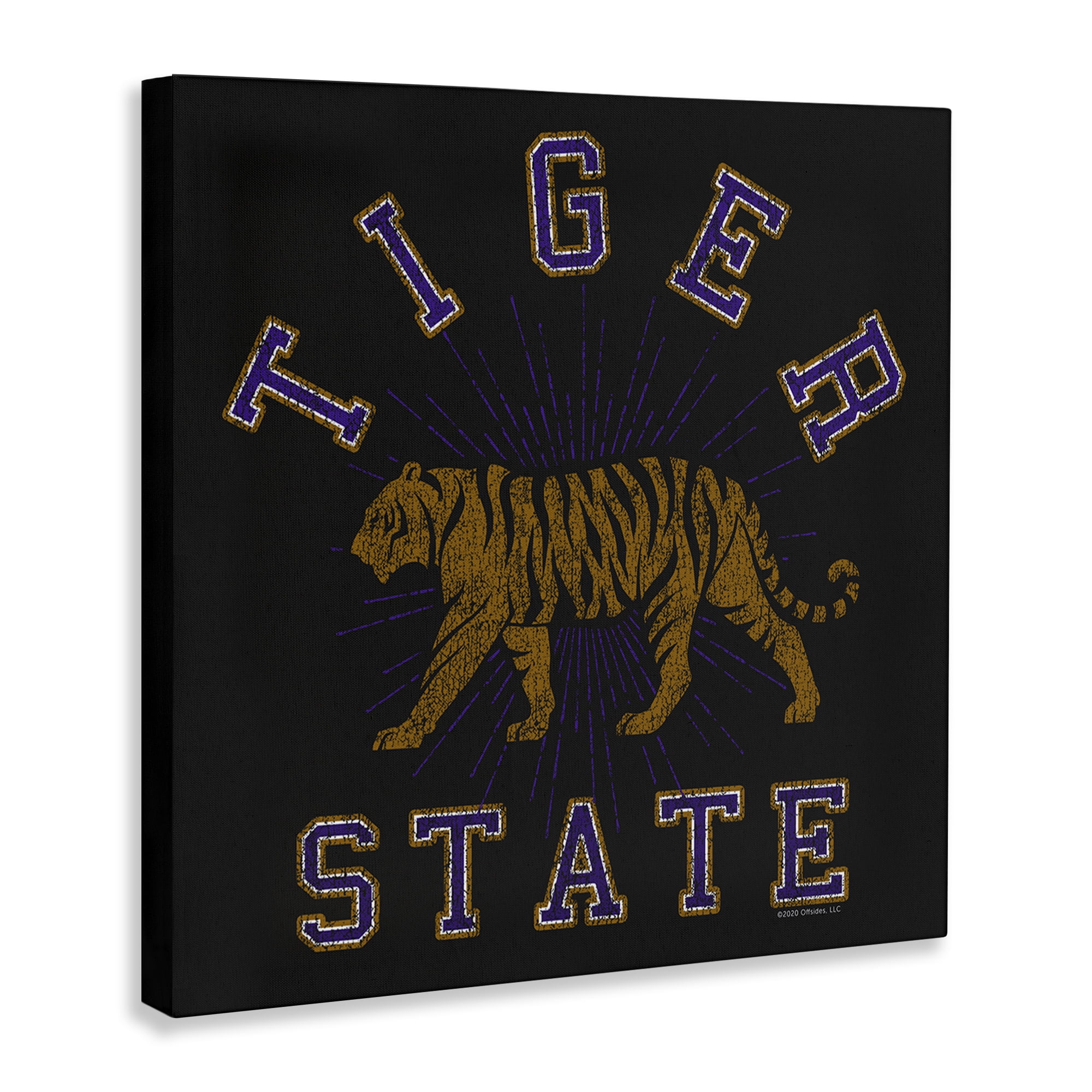 Stupell Industries Vintage Tiger State Novelty & Humor Painting Wrapped Canvas Art Print Wall Art, 17 x 17