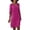 Hot Pink, variant on HJYCHN Women's V Neck Linen Mini Dress Fashionable Comfortable Casual Short Sleeve Outfit Orange L