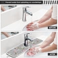 thumbnail image 4 of Coolnut Summer Peony Flowers Sink Splash Guard for Faucet 2 Packs Faucet Absorbent Mats, Pink Floral Faucet Handle Drip Catcher Quickly Drying Mat for Kitchen Counter Bathroom RV, 14.9"x5.5", 4 of 7