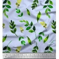 thumbnail image 1 of Soimoi Blue Rayon Fabric Leaf Leaves Print Fabric by the Yard 42 Inch Wide, 1 of 3