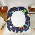 thumbnail image 5 of Homewish Kids Teens Cute Jungle Dino Twin Sheet Sets 3pcs,Cartoon Wildlife Twin Fitted Sheet Microfiber,Woodland Animal Dinosaur Breathable Flat Sheet,Luxury Bedroom Decor, 5 of 7