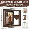 thumbnail image 3 of Gmogad Double-Sided Pet Photo Frame - 8x9in Wooden Memorial for Dogs, Cats - Rotating Display, Keepsake Gift for Pet Lovers - Home, Desk, Tabletop Decoration, 3 of 6