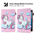 thumbnail image 2 of Cute Case for Fire HD 8, Smart Leather Protector Stand Wallet Cover for Fire HD 8 (Previous Generation - 8th Generation 2018 /7th Generation 2017 /6th Generation 2016 Release), Pink Smile Unicorn, 2 of 7