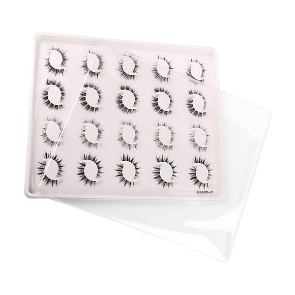 Grupos de pestañas individuales jinwen Fibra artificial Wispy DIY para banquete de fiesta Estilo A