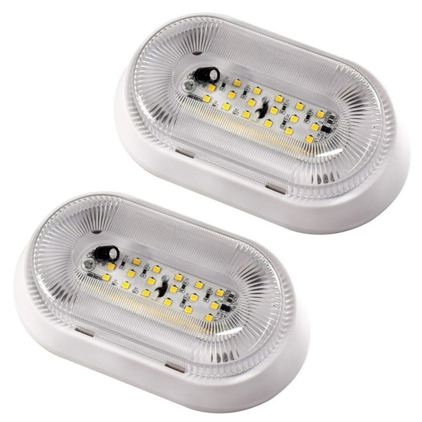 HQRP 2Pack RV LED Porch 12V Lumen Exterior Outdoor Utility Lights Replacement Trailer Camper