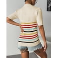 thumbnail image 6 of Zeagoo Womens Short Sleeve Sweaters Soft Casual V Neck Pullover Tops Lightweight Knit Sweater Blouse, 6 of 6
