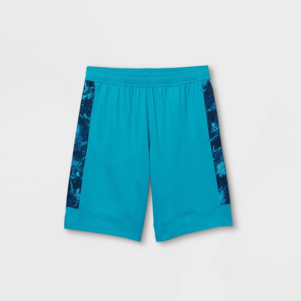All in Motion Boys' Basketball Shorts, Turquoise, Small (6/7)